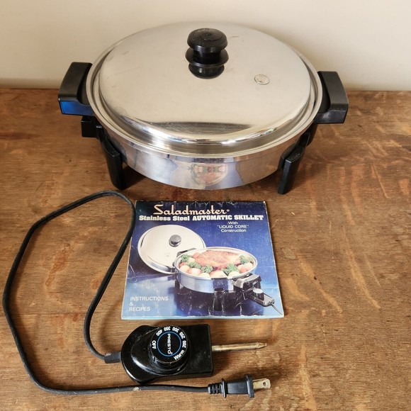 Kitchen Saladmaster 7256 Electric Skillet 12 Stainless Steel Liquid